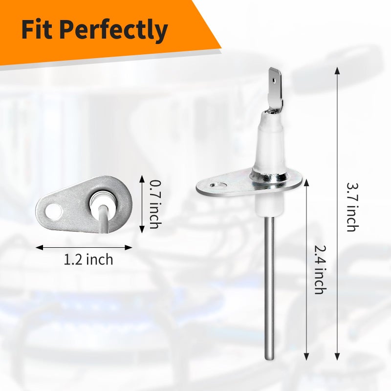 UP2WIN Flame Sensor Igniter Sensing Rod Compatible with Goodman Janitrol Amana York Furnace, Replace for 0130F00010 B1172606 B11726-06 (2 Pack) - Image 2